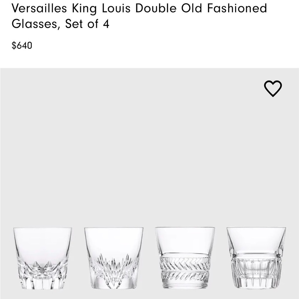 Saint Louis Crystal Double Old Fashioned Glasses